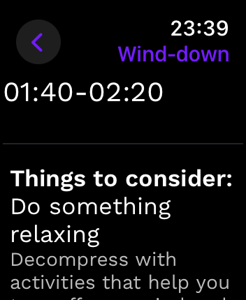 WatchOS user interface for the Rise application