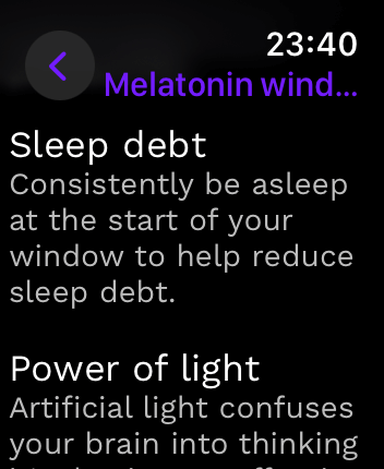 WatchOS user interface for the Rise application