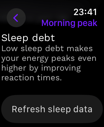WatchOS user interface for the Rise application