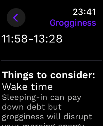 WatchOS user interface for the Rise application