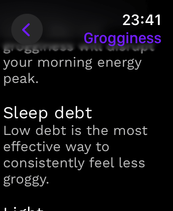 WatchOS user interface for the Rise application