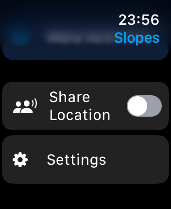 WatchOS user interface for the Slopes application