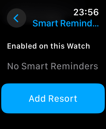 WatchOS user interface for the Slopes application