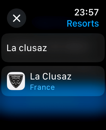 WatchOS user interface for the Slopes application