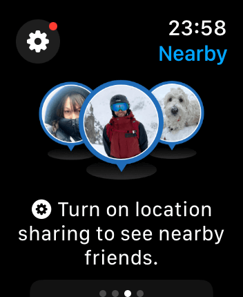 WatchOS user interface for the Slopes application