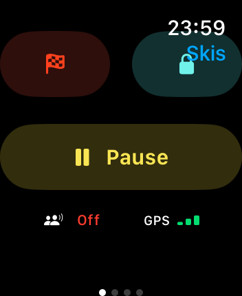 WatchOS user interface for the Slopes application