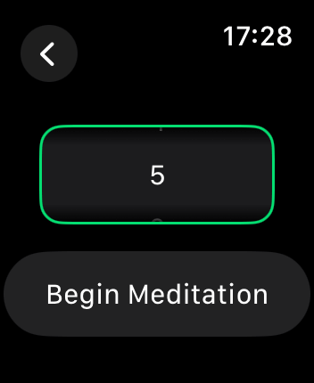 WatchOS user interface for the Stoic application