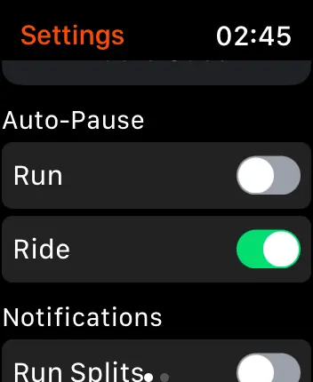 WatchOS user interface for the Strava application