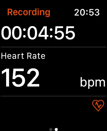 WatchOS user interface for the Strava application