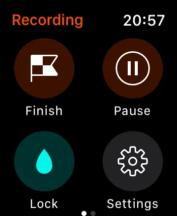 WatchOS user interface for the Strava application