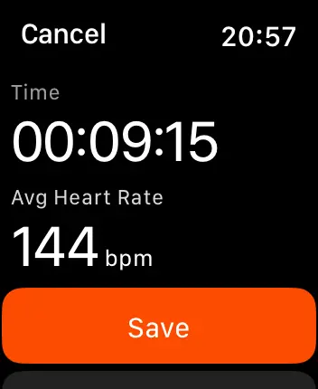 WatchOS user interface for the Strava application