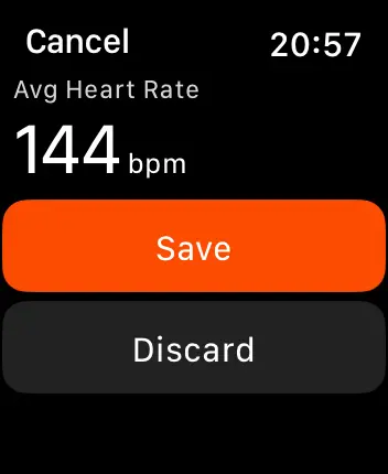 WatchOS user interface for the Strava application