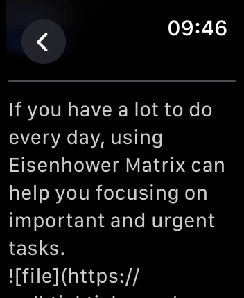 WatchOS user interface for the TickTick application