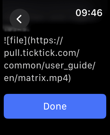 WatchOS user interface for the TickTick application