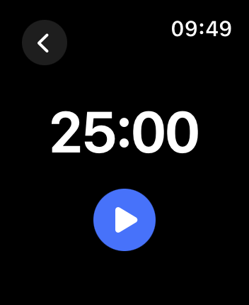 WatchOS user interface for the TickTick application