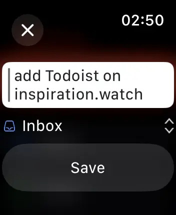 WatchOS user interface for the Todoist application