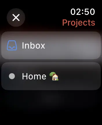 WatchOS user interface for the Todoist application