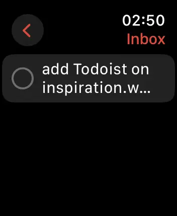 WatchOS user interface for the Todoist application