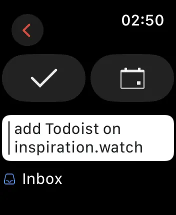 WatchOS user interface for the Todoist application