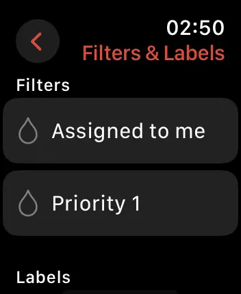 WatchOS user interface for the Todoist application