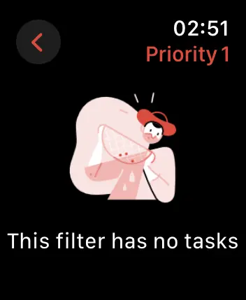 WatchOS user interface for the Todoist application