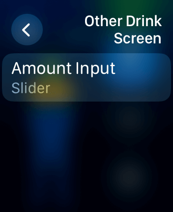 WatchOS user interface for the WaterMinder application