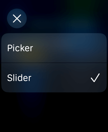 WatchOS user interface for the WaterMinder application