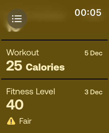 WatchOS user interface for the Withings application