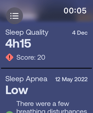 WatchOS user interface for the Withings application