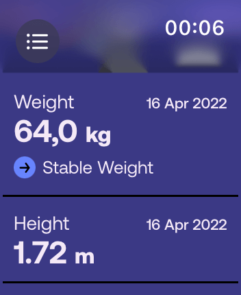 WatchOS user interface for the Withings application